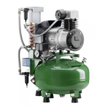 Diplomat Dental KD 224 D - безмасляный компрессор для 2-х стоматологических установок, с осушителем, без кожуха, с ресивером 24 л (100 л/мин)